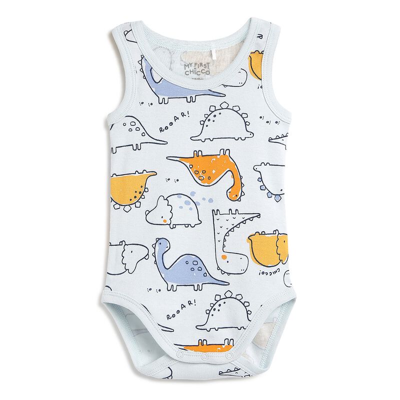 Infants Multicolor Printed Sleeveless Bodysuit (Pack Of 4) image number 7